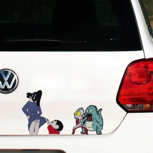 Do you believe light Ultraman car stickers creative personality cartoon funny body stickers motorcycle electric car stickers