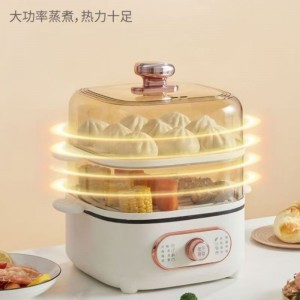 110V export electric steamer multifunctional electric boiling pot Electric hot pot large capacity three layers above steaming under cooking transparen