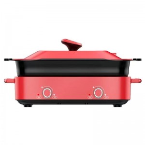 110V new hot pot electric hot pot one household electric multi-functional cooking barbecue oven electric barbecue dual-purpose barbecue