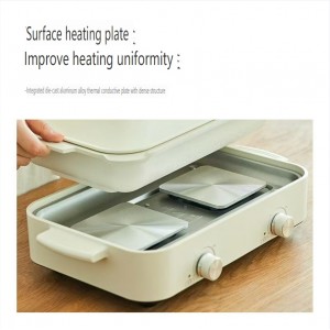 110V new hot pot electric hot pot one household electric multi-functional cooking barbecue oven electric barbecue dual-purpose barbecue