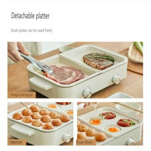 110V new hot pot electric hot pot one household electric multi-functional cooking barbecue oven electric barbecue dual-purpose barbecue