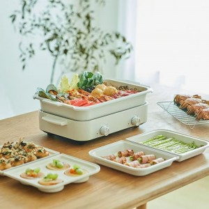 110V new hot pot electric hot pot one household electric multi-functional cooking barbecue oven electric barbecue dual-purpose barbecue