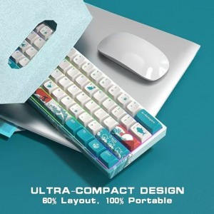 0.7kg Wireless Mechanical keyboard Ultra-compact 2.4G rechargeable gaming keyboard