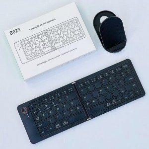 New two-fold portable mini wireless bluetooth keyboard mobile phone, tablet, notebook, office three systems