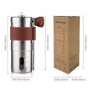 Portable hand-cranked coffee machine, 304 stainless steel coffee grinder, hand-cranked grinder, 0.4kg