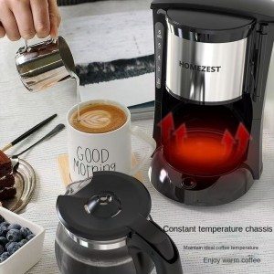 Smart small coffee maker, household drip-drain kitchen appliance, dual-purpose for making tea, American coffee pot, 1.3kg