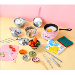 Children&#039;s cooking toys, real cooking kitchens, mini cooking games, full set of children&#039;s girls, baby cooking at home