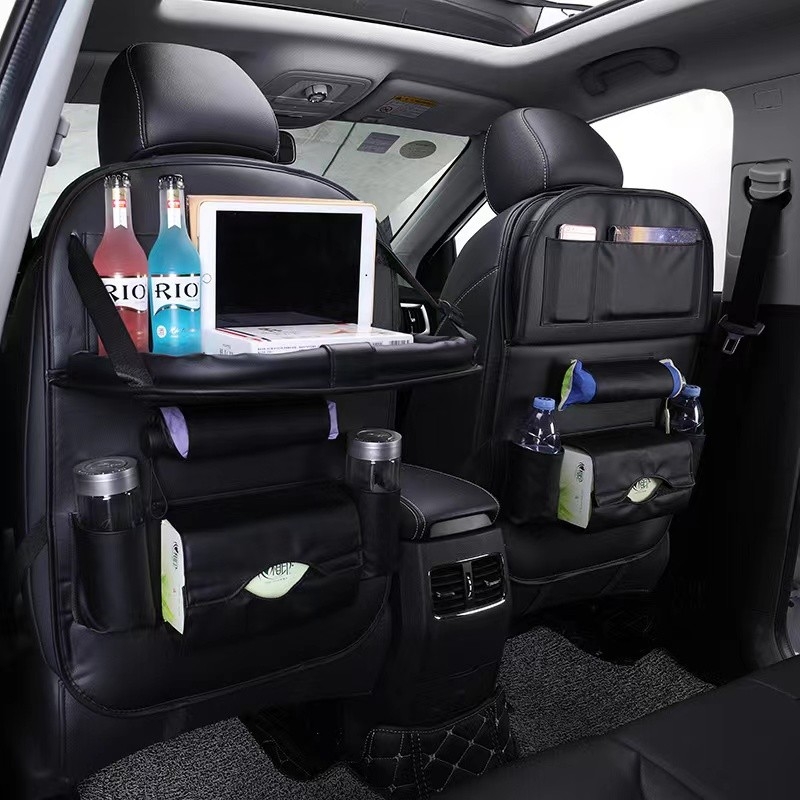 Leather car chair back hanging bag car storage bag seat storage bag car interior decoration car storage bag