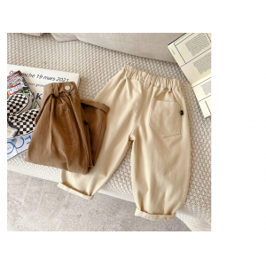 Spring new children&#039;s pants children&#039;s Korean version solid color casual fashion pants boy baby Japanese cotton