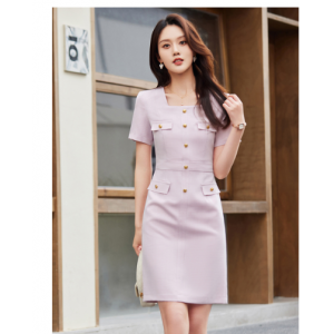 Short sleeve dress summer women&#039;s high-end sense small fragrance 2023 new fashion professional commuter skirt generation wholesale