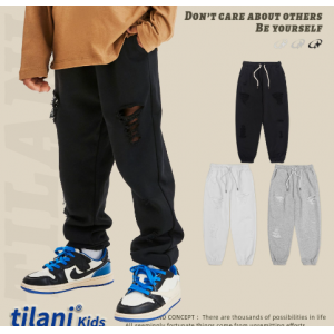 TILANI children&#039;s clothing, European and American trendy brand washed and cut, hip-hop, men&#039;s and women&#039;s trousers, team clothes, street dance boys&#039; p