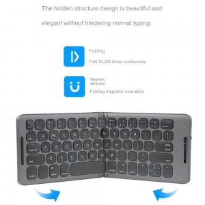 1kg two-fold seamless splicing portable mini keyboard Bluetooth wireless mobile phone tablet wireless keyboard