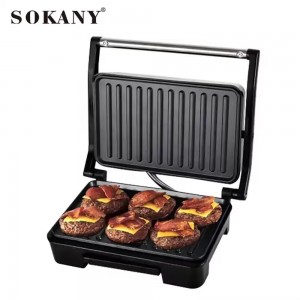 American gauge electric barbecue machine Steak machine Panini breakfast machine Barbecue sausage hamburger bread sandwich 1.7kg