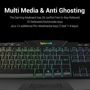 1kg Gaming keyboard Redragon S101,M601 mouse,RGB backlit gaming keyboard