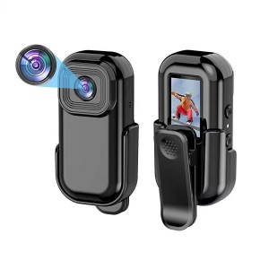 0.15kg pocket motion recorder camera back clip HD camera 0.96 inch color screen 140 degrees wide Angle