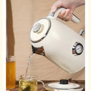 Retro temperature display kettle automatic household 304 stainless steel electric kettle kettle opening 1.6kg