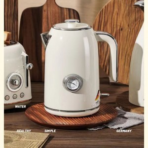 Retro temperature display kettle automatic household 304 stainless steel electric kettle kettle opening 1.6kg