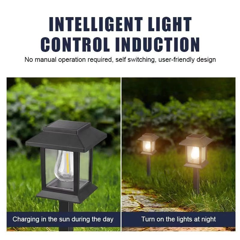 Solar Light Outdoor Garden Light Waterproof Garden Walkway Tungsten Lawn Plug-in Light Outdoor Ambient Light