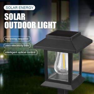 Solar Light Outdoor Garden Light Waterproof Garden Walkway Tungsten Lawn Plug-in Light Outdoor Ambient Light