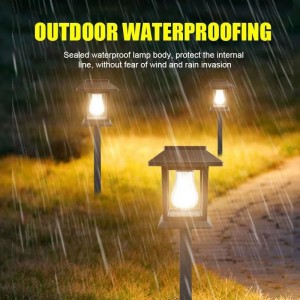 Solar Light Outdoor Garden Light Waterproof Garden Walkway Tungsten Lawn Plug-in Light Outdoor Ambient Light