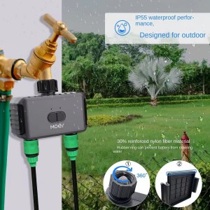 Bluetooth graffiti smart home irrigation water valve app remote control sprinkler double outlet irrigation valve timer