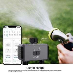 Bluetooth graffiti smart home irrigation water valve app remote control sprinkler double outlet irrigation valve timer