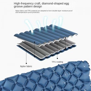 Outdoor automatic inflatable mattress outdoor moisture-proof mat camping tent floor mat foldable and thickened